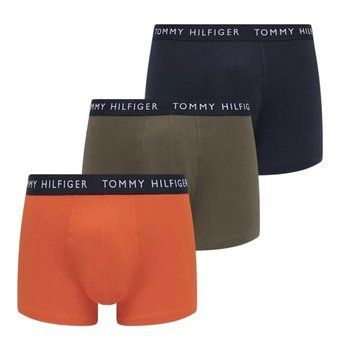 Чоловічі боксерські шорти Tommy Hilfiger Trunk 3P boxer shorts - des skyy/acid orng/army gree ST88002 фото