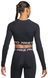 Женская футболка (с длинным рукавом) Nike Pro 365 Dri-Fit Cropped Long-Sleeve Top - чёрно/белая ST96536 фото 2