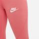 Штани для дівчаток із завищеною талією Nike Kids Sportswear Favorites - морський корал/білий ST90771 фото 4