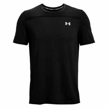 Мужская бесшовная футболка с коротким рукавом Under Armour UA - черный/модно-серый ST78958 фото