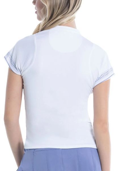 Lucky in Love Жіноча футболка All About Ikat Stripe Short Sleeve Top - біла ST92609 фото