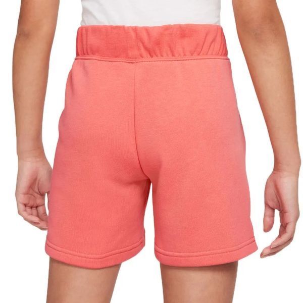 Шорты для девочек Nike Sportswear Club FT 5 Short G &mdash; розово-соленый/белый ST81040 фото