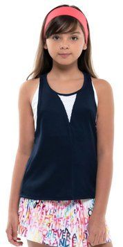 Футболка Lucky in Love Techno Tropic Play All Day Layer Tank Girls - белый/полночный ST75729 фото