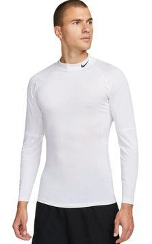 Компресійний одяг Nike Pro Dri-FIT Fitness Mock-Neck Long-Sleeve - білий/чорний ST93593 фото