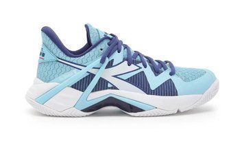 Женские весловые туфли Diadora B.Icon 2 Clay - ярко-голубой/белый ST90766 фото