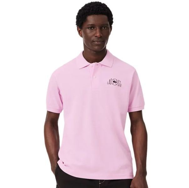 Чоловіче поло Lacoste Classic Fit Graphic Branding - albizia ST111557 фото