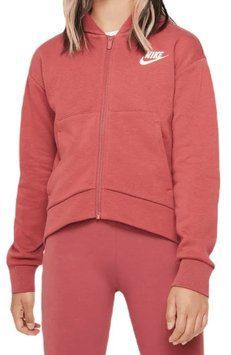 Флисовый свитшот с молнией во всю длину Nike Sportswear Club для девочек ST87403 фото