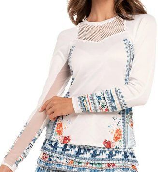 Женская футболка (длинный рукав) Lucky in Love Playing In Paradise L/S - эгейский синий ST82236 фото