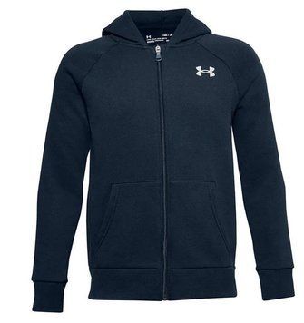 Хлопковая толстовка с молнией во всю длину Under Armour для мальчиков UA Rival - академия/оникс белый ST78978 фото