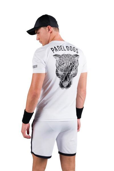 Мужская футболка Hydrogen Padel Dogs Tech Tee Man - белая ST81819 фото