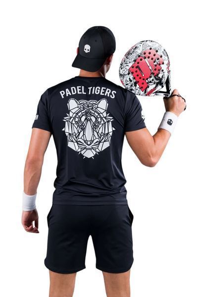 Мужская футболка Hydrogen Padel Tigers Tech Tee Man - черная ST81817 фото