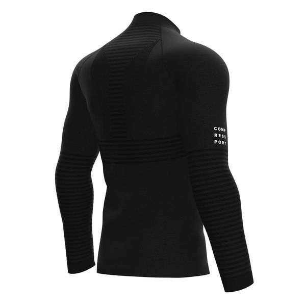 Мужской бесшовный свитшот на молнии Compressport - черный ST82116 фото