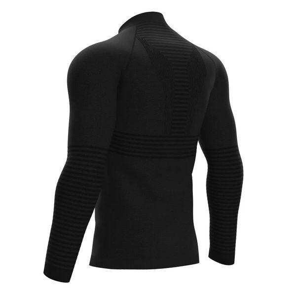 Мужской бесшовный свитшот на молнии Compressport - черный ST82116 фото
