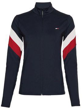 Жіноча толстовка Tommy Hilfiger Slim Full Zip Top LS - пустельне небо/основно-червоний ST82564 фото