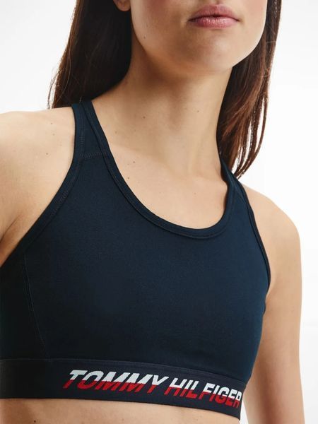 Женский бюстгальтер средней интенсивности Tommy Hilfiger Tape Racer - тесьма с логотипом в виде пустынного неба ST83955 фото