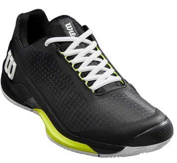 Чоловічі черевики Wilson Rush Pro 4.0 Clay - чорний/білий/захисний жовтий ST94421 фото