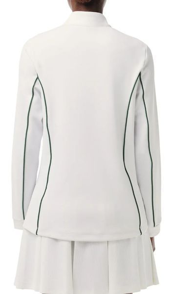 Толстовка Lacoste Slim Fit Quarter-Zip - біло-зелена ST97158 фото