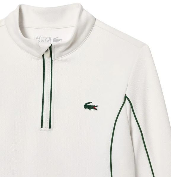 Толстовка Lacoste Slim Fit Quarter-Zip - біло-зелена ST97158 фото