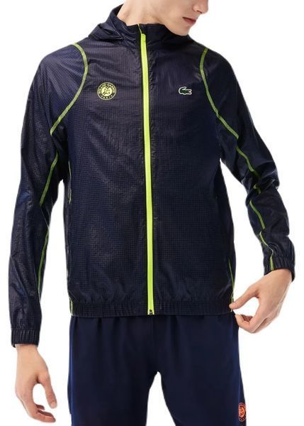 Чоловіча післяматчева куртка Lacoste SPORT Roland Garros Edition - темно-синій/жовтий ST91705 фото