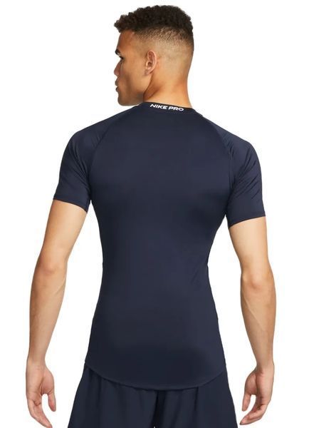 Компресійний одяг Nike Pro Dri-FIT Tight Short-Sleeve Fitness Top - обсидіан/білий ST93535 фото
