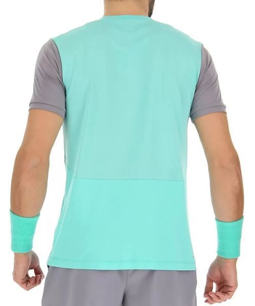 Чоловіча футболка Lotto Top IV Tee - зелена 929c/живе срібло ST87154 фото