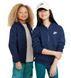 Флисовая толстовка для девочек с молнией во всю длину Nike Kids Club &mdash; темно-синий/белый ST92468 фото 1